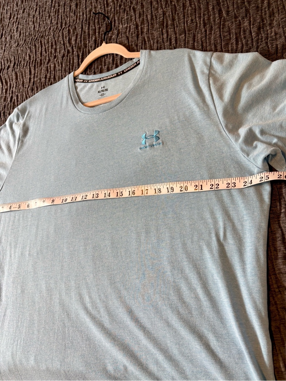 Under Armour Men's Heather Aqua Performance Short Sleeve Tee - Picture 5 of 5